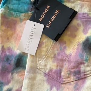 Mother The Tripper swirling secrets tie dye jeans